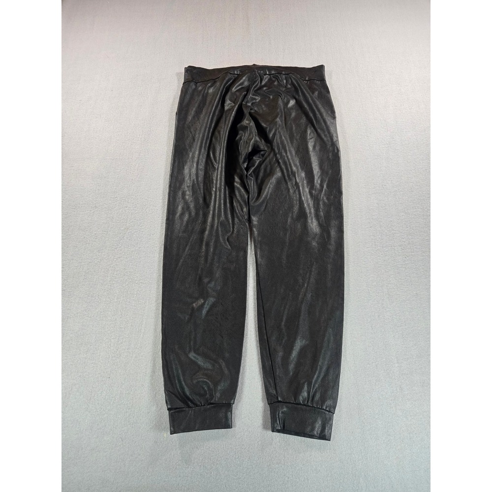 Commando Faux Leather Joggers Womens XL Black High Rise Tapered Elastic Cuffs - Picture 2 of 6